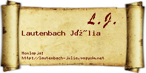 Lautenbach Júlia névjegykártya