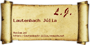 Lautenbach Júlia névjegykártya