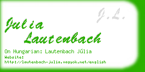 julia lautenbach business card
